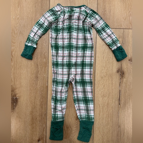 Little Sleepies Green Plaid PJs - Picture 3 of 3